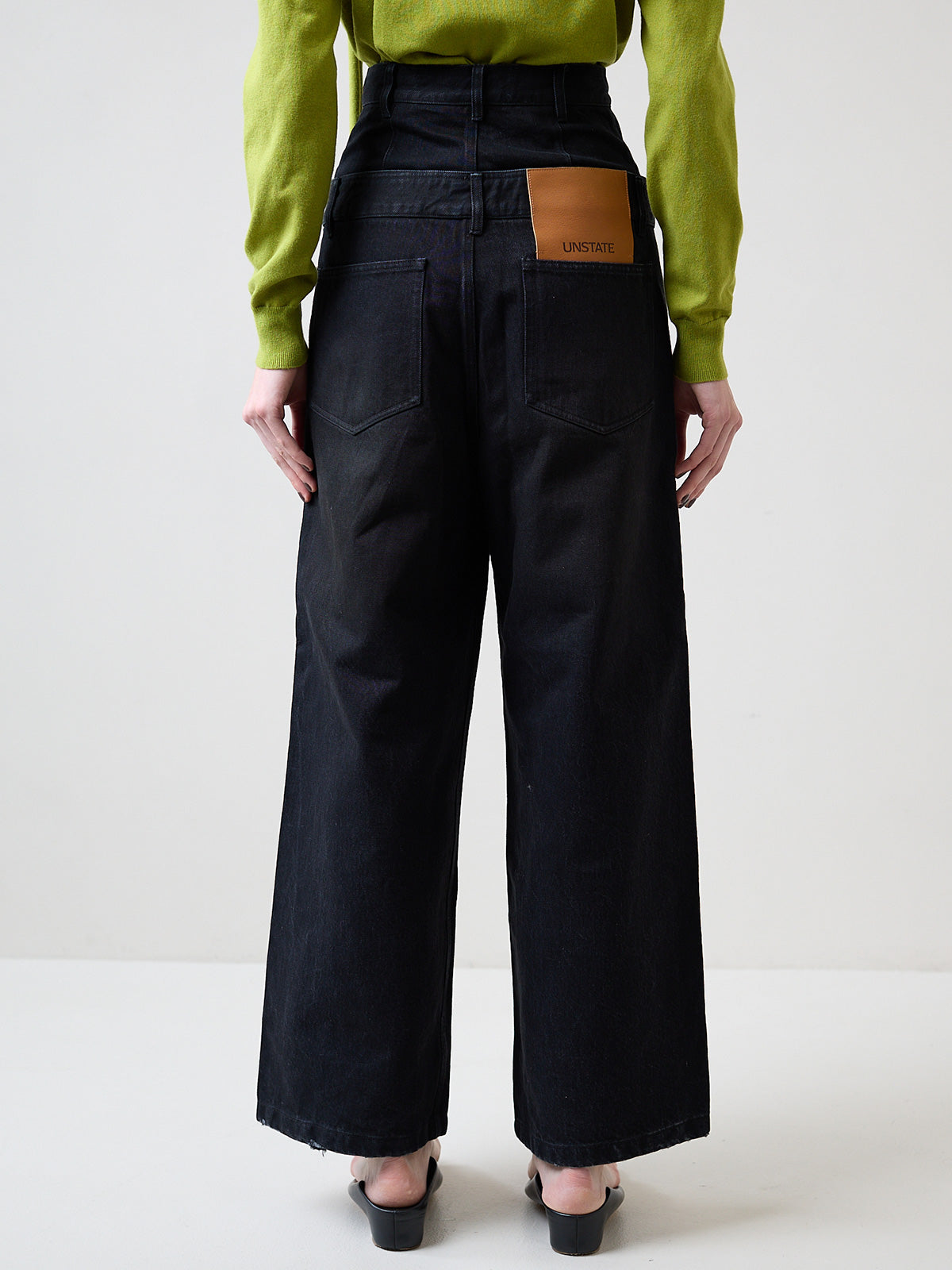 DOUBLE WAIST WIDE PANTS