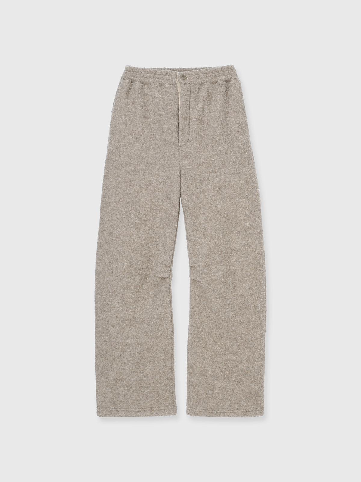 WOOL FLEECE CURVE PANTS