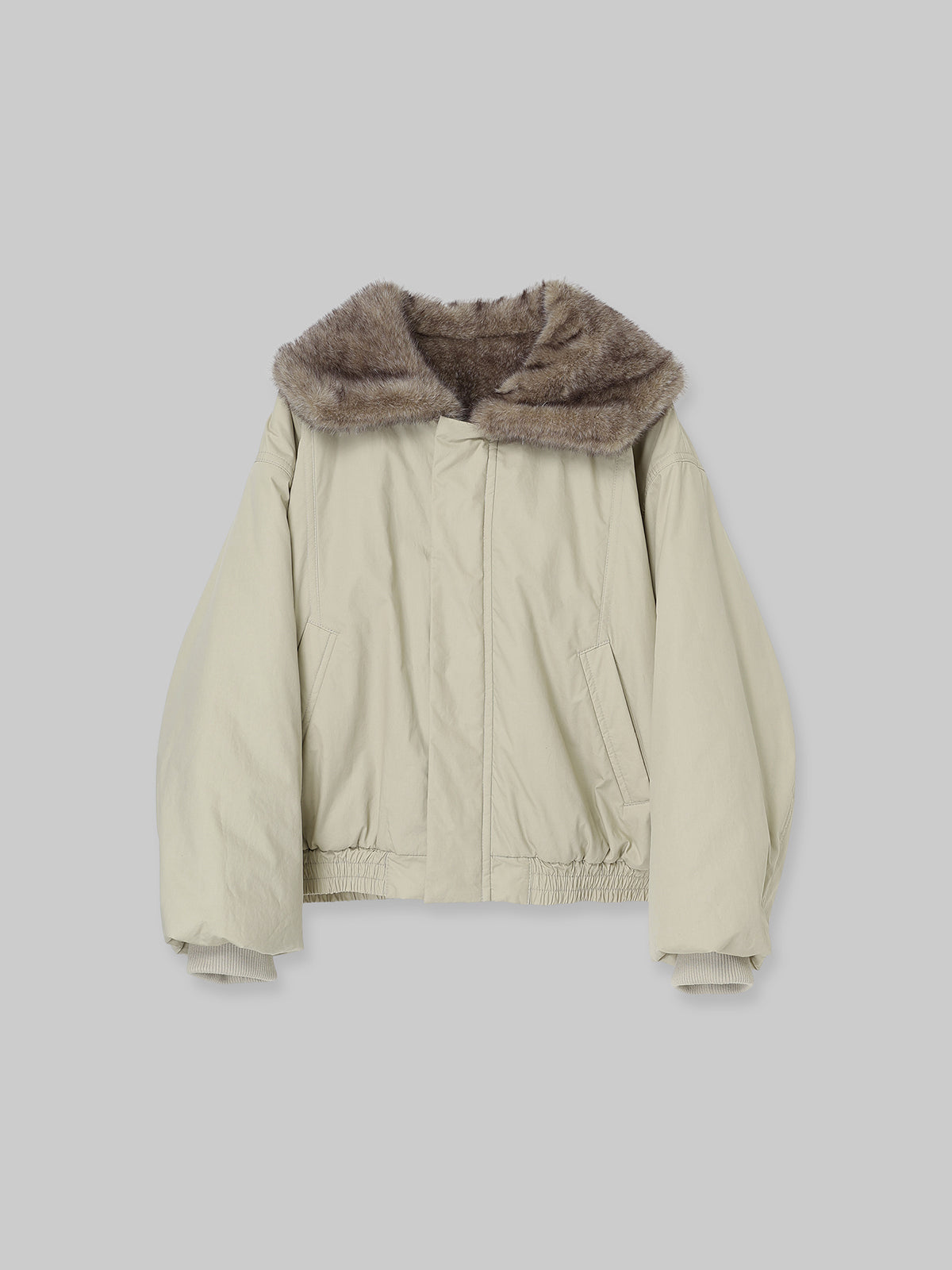 WASH COTTON FUR BOMBER