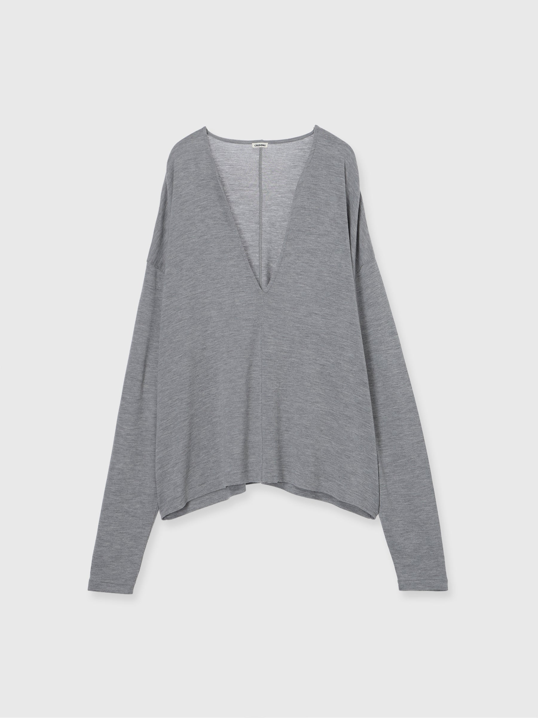 SUPER 120s FINE WOOL V NECK KNIT