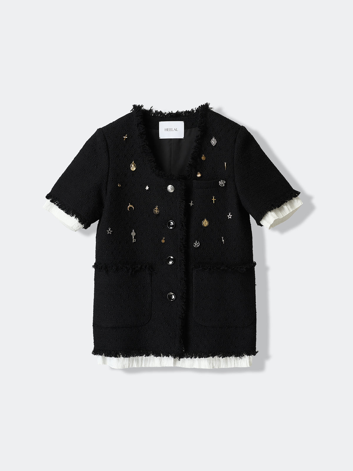 【Pre-order】Cindy tweed jacket with Bijou