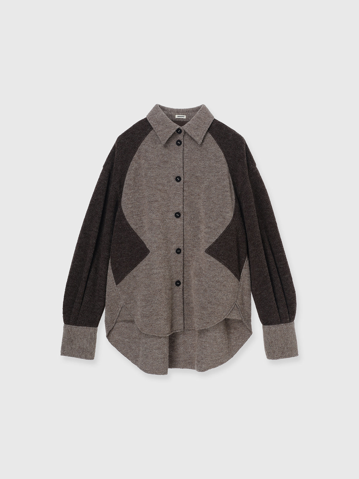 WOOL GAUZE PATCHWORK SHIRT JACKET