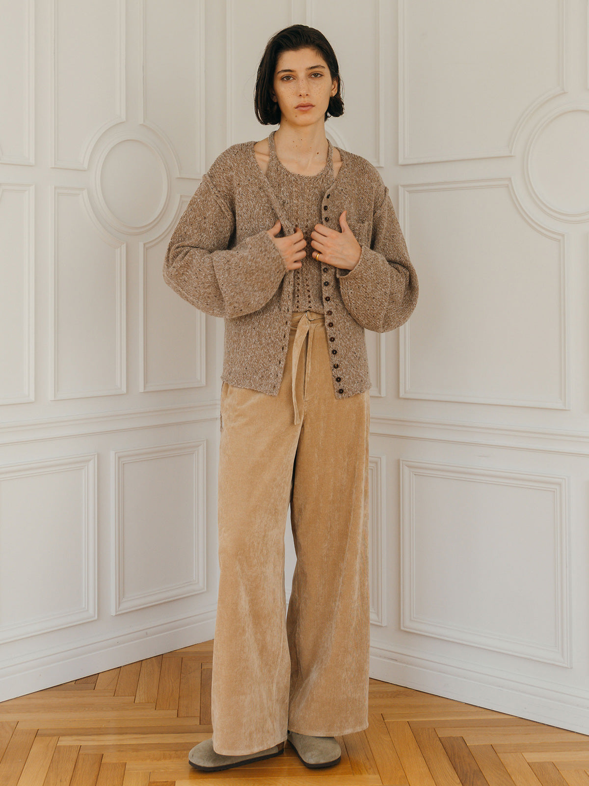 CORDUROY BELT TROUSER