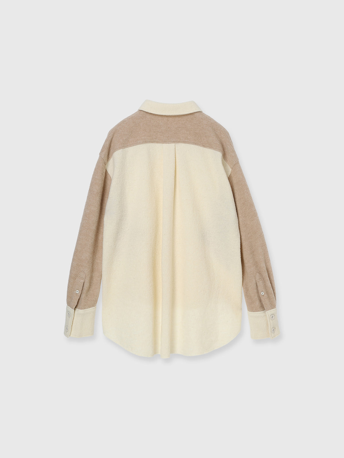 WOOL GAUZE PATCHWORK SHIRT JACKET