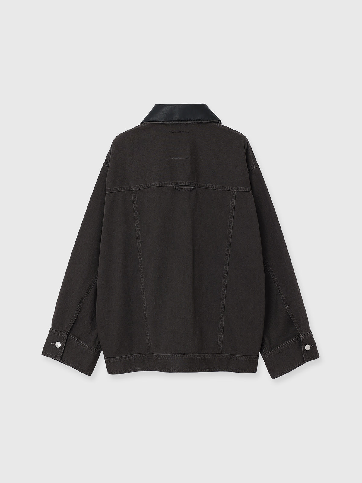 LEATHER COLLAR COVERALL