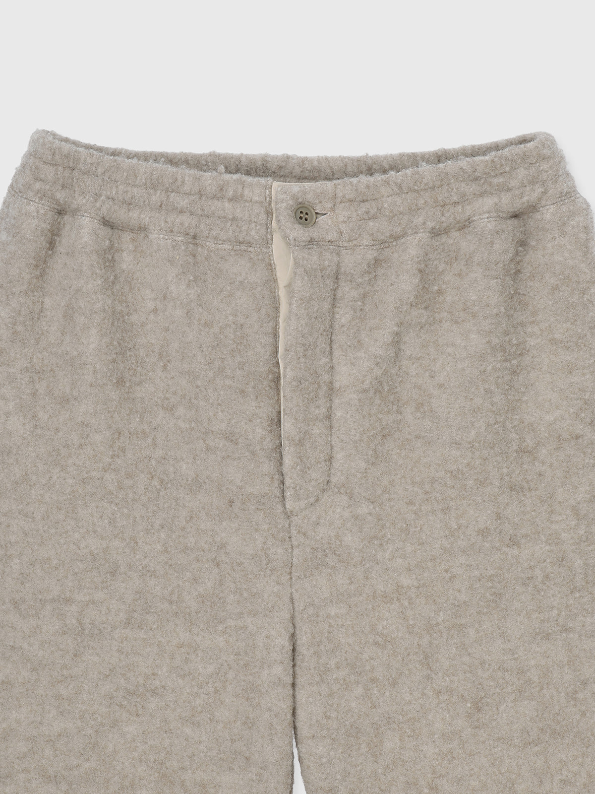 WOOL FLEECE CURVE PANTS