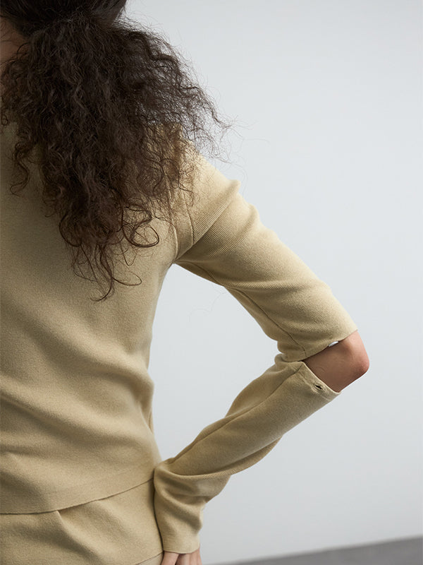 COTTON SILK MULTI KNIT TOPS