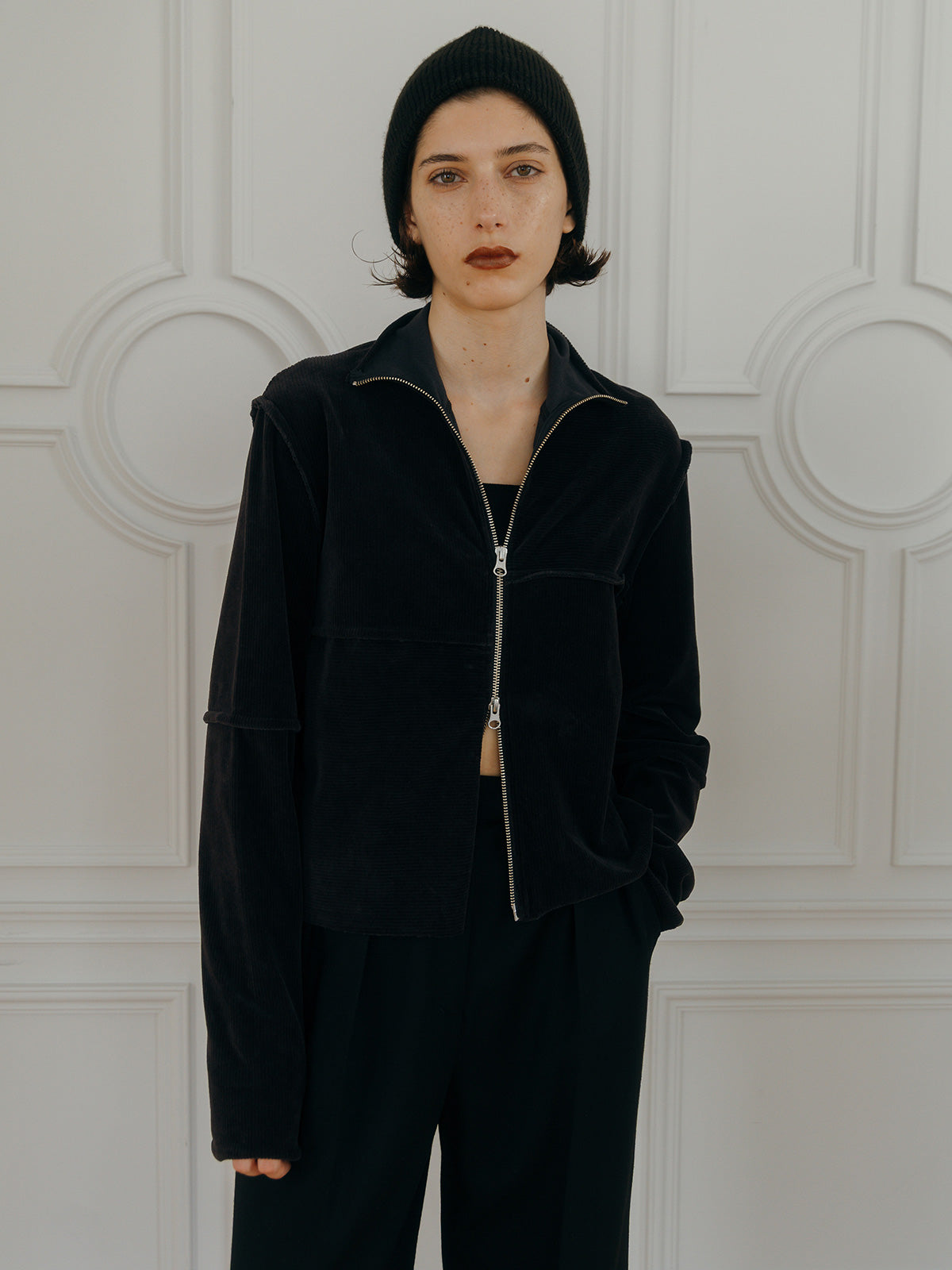 TERRA VELOUR FIT ZIP TOPS