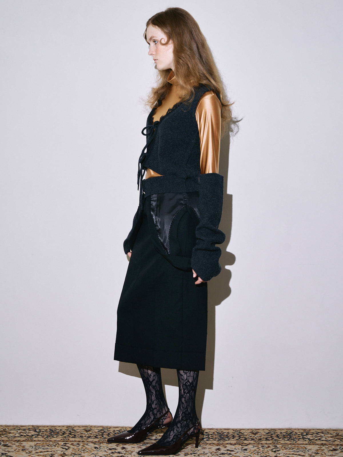 Franka lace knit vest