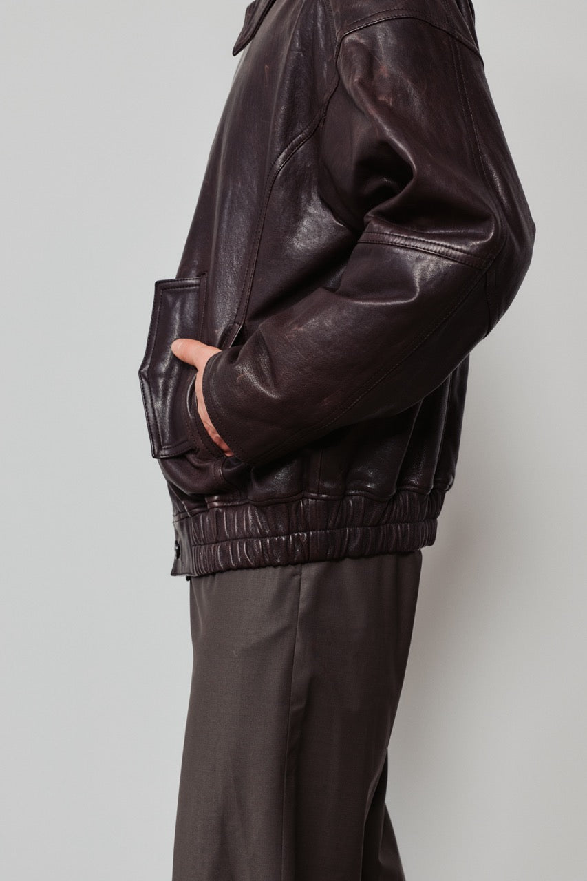 BOMBER JACKET IN LEATHER