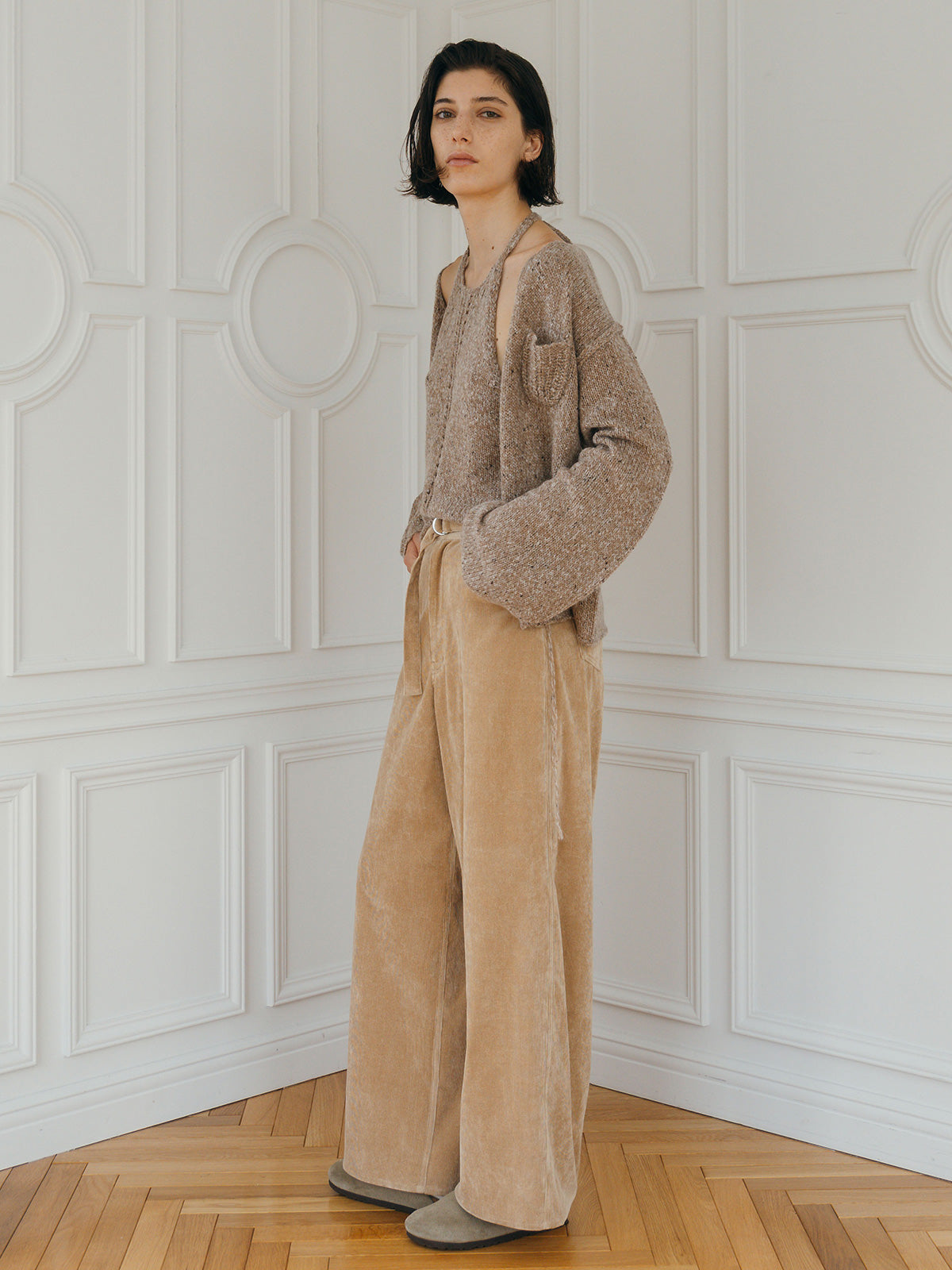 CORDUROY BELT TROUSER