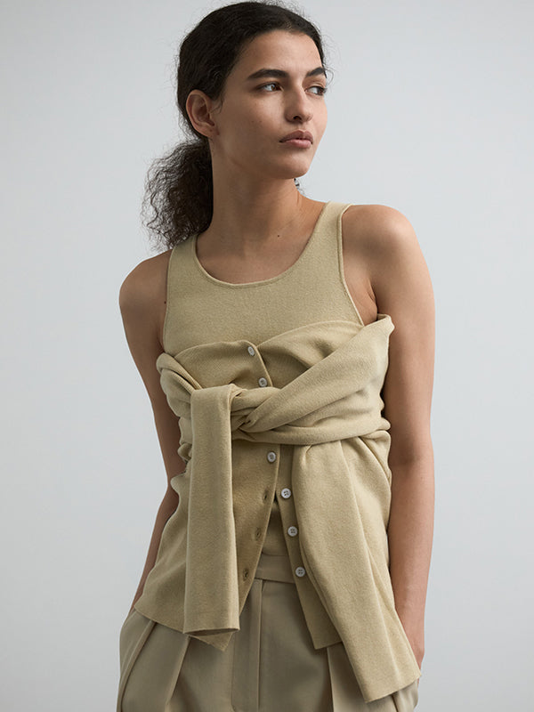 COTTON SILK MULTI KNIT TOPS