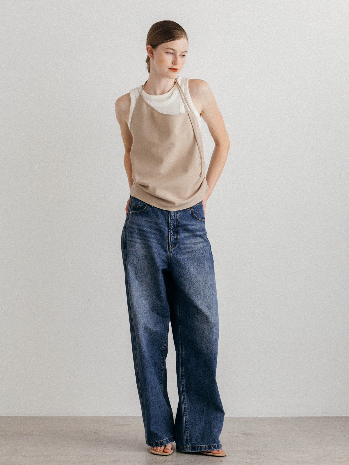 OFFSET RIB TANK TOP
