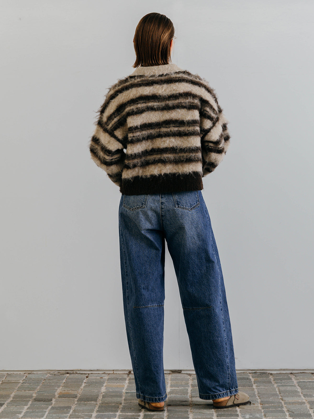 MOHAIR BORDER KNIT
