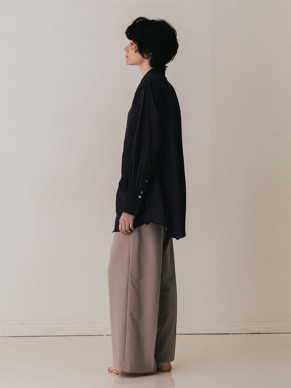 SAVILE WOOL TUCK TROUSERS