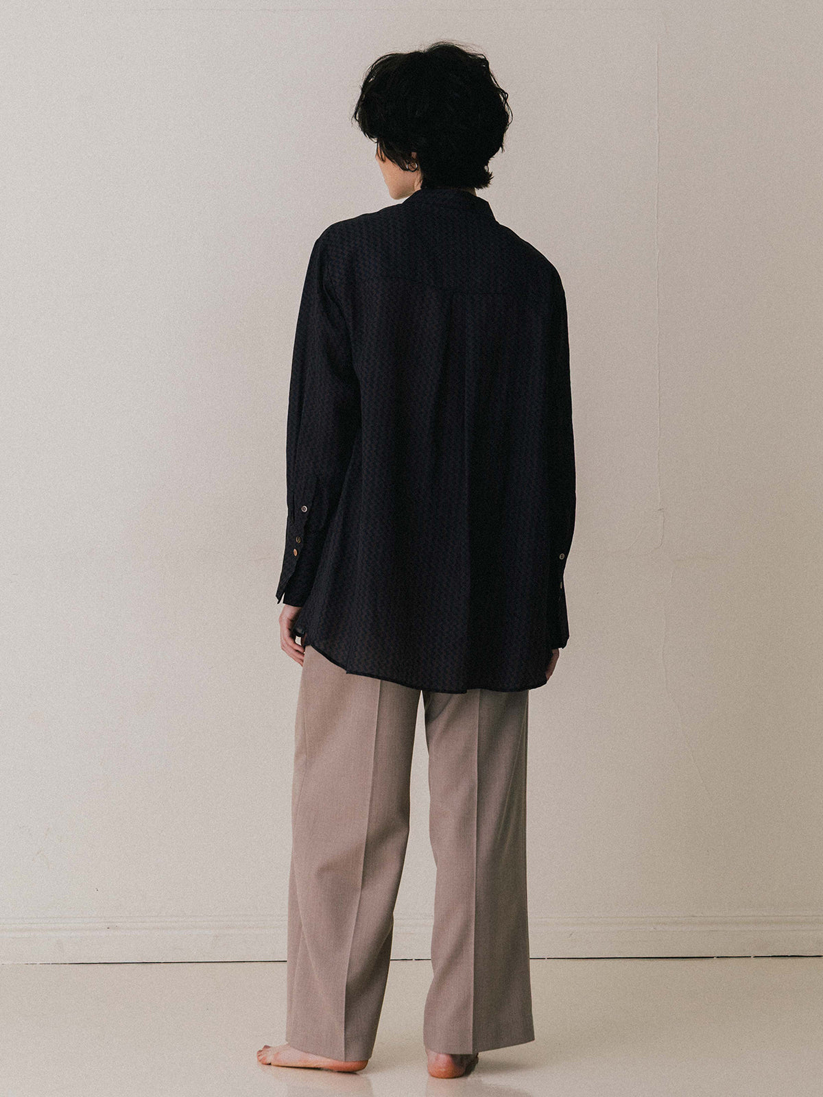 SAVILE WOOL TUCK TROUSERS