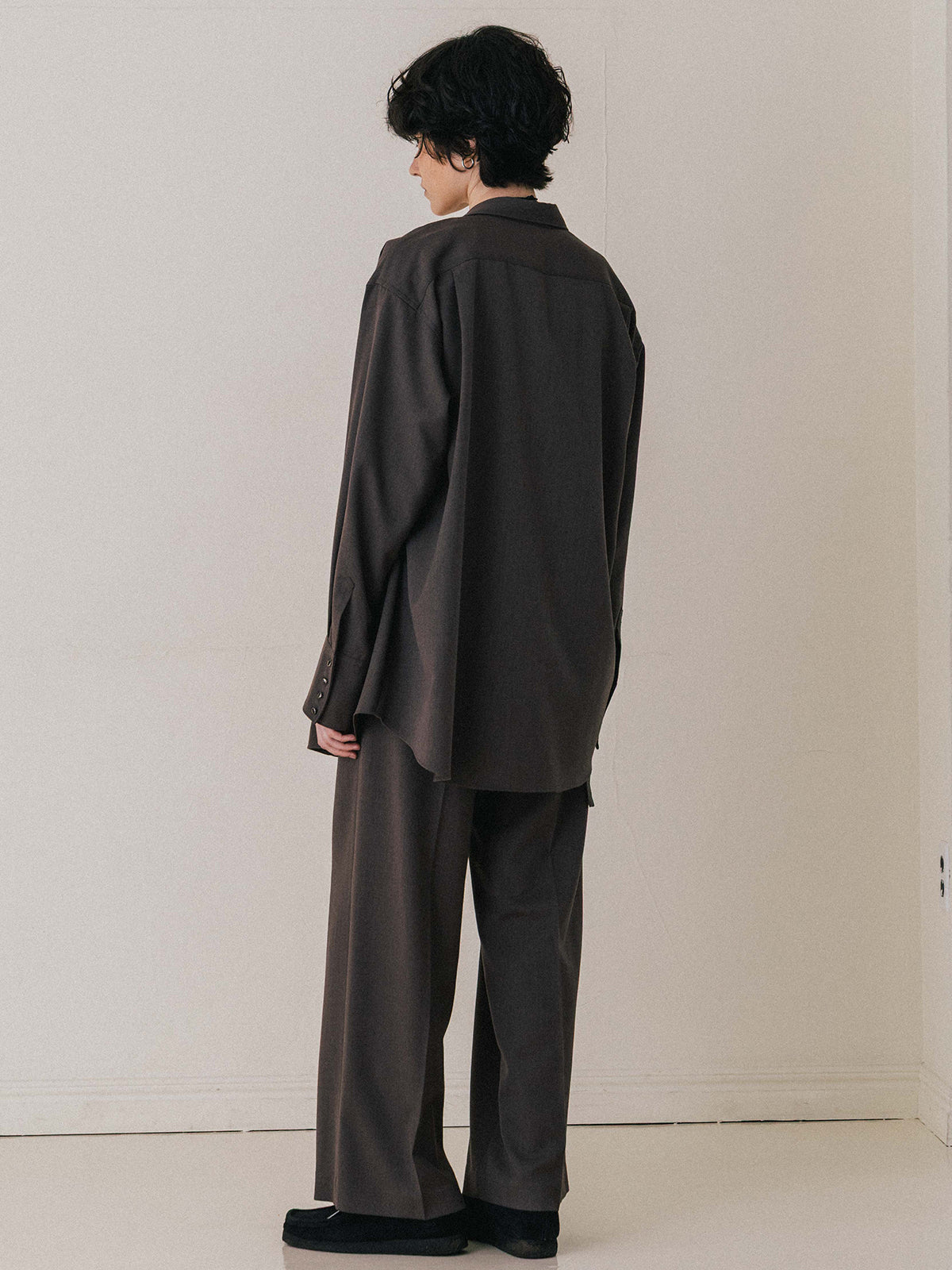 SAVILE WOOL TUCK TROUSERS