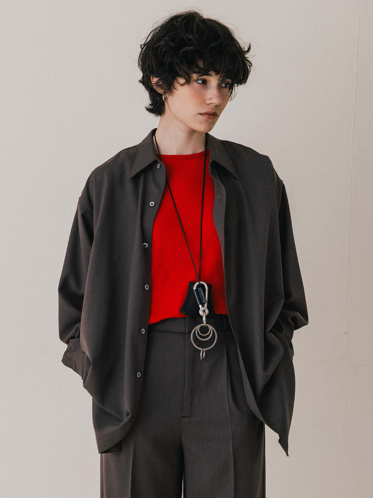 SAVILE WOOL TUCK TROUSERS