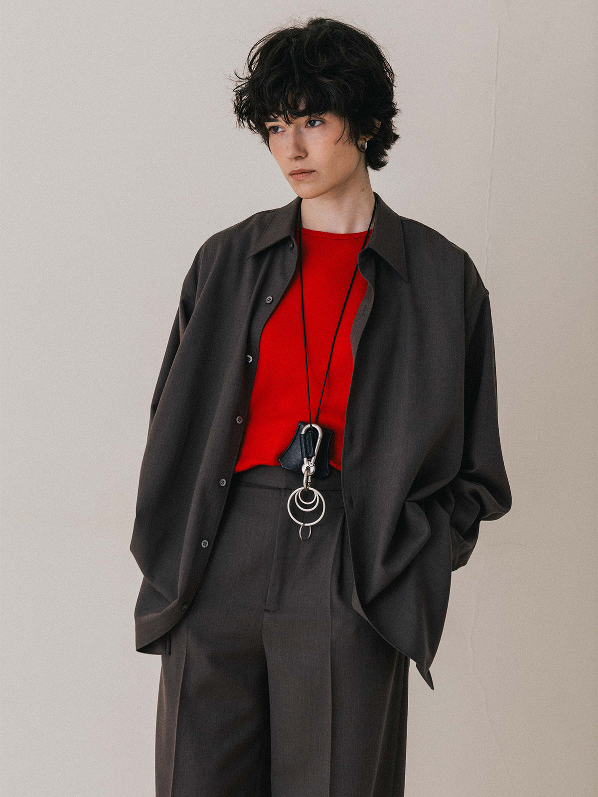 SAVILE WOOL TUCK TROUSERS