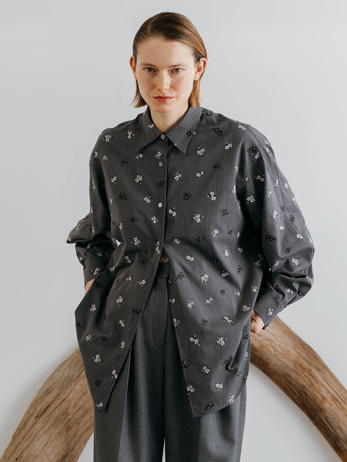 FLOWER EMBROIDERY SHIRTS