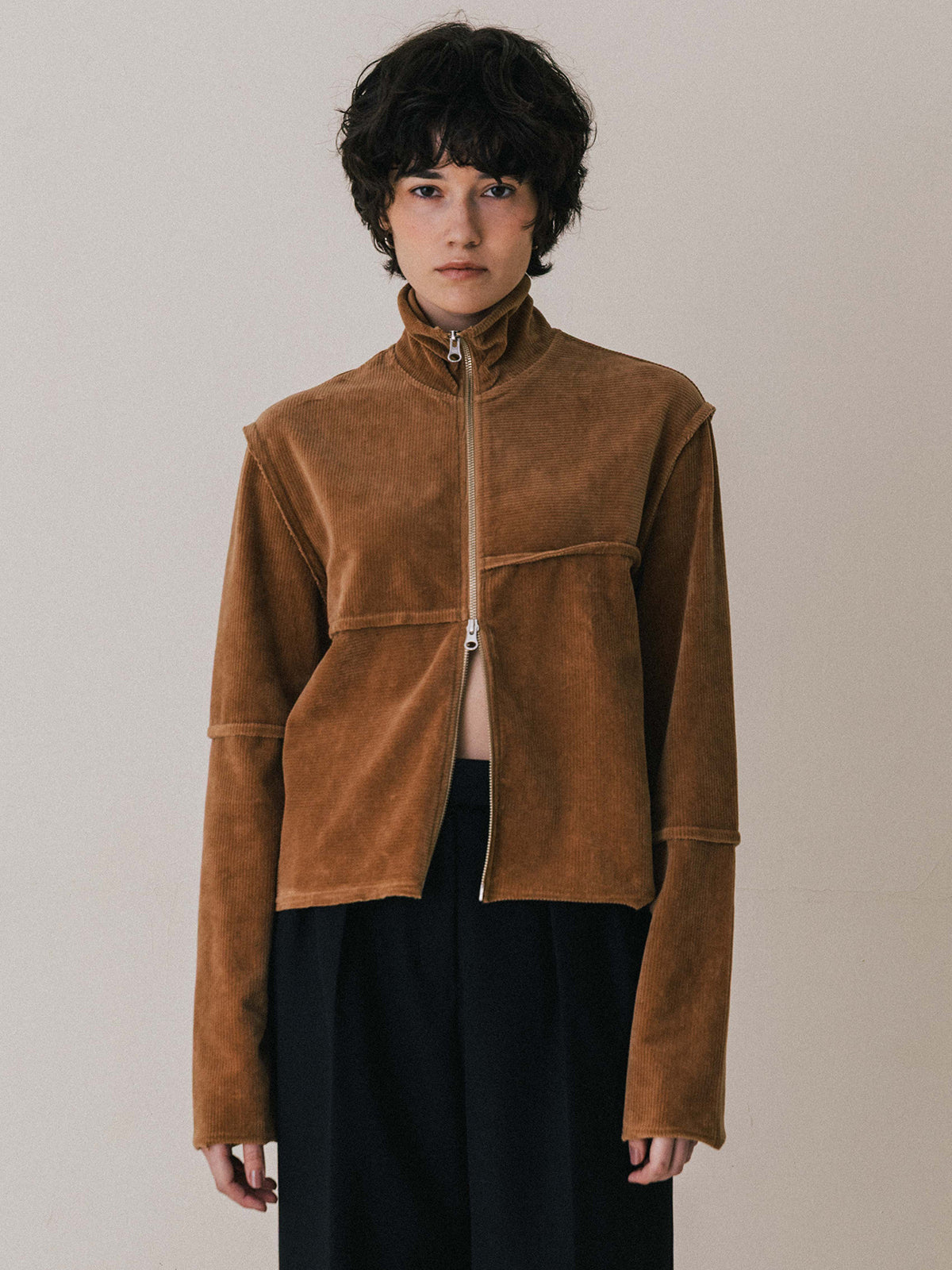 TERRA VELOUR FIT ZIP TOPS