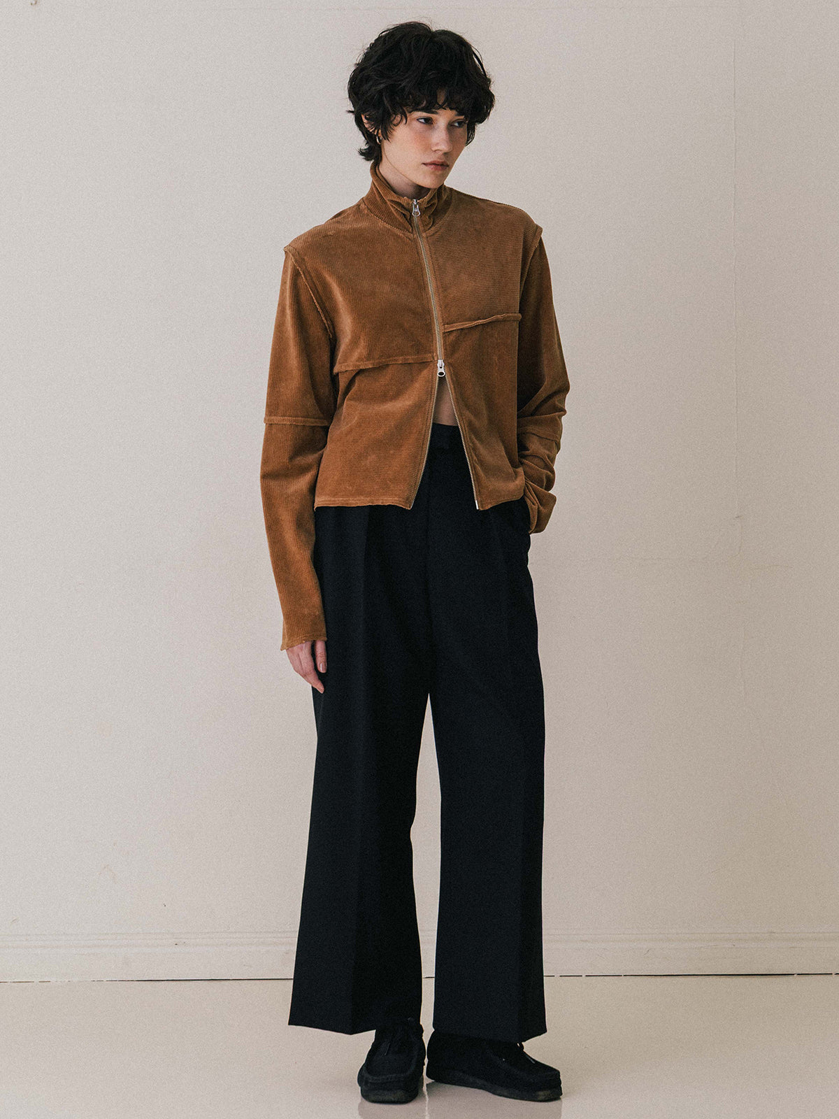 TERRA VELOUR FIT ZIP TOPS