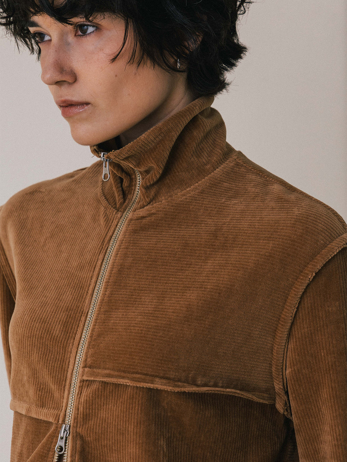 TERRA VELOUR FIT ZIP TOPS