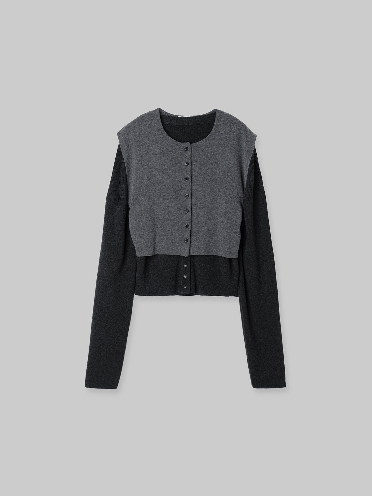 LAYERED KNIT CARDIGAN