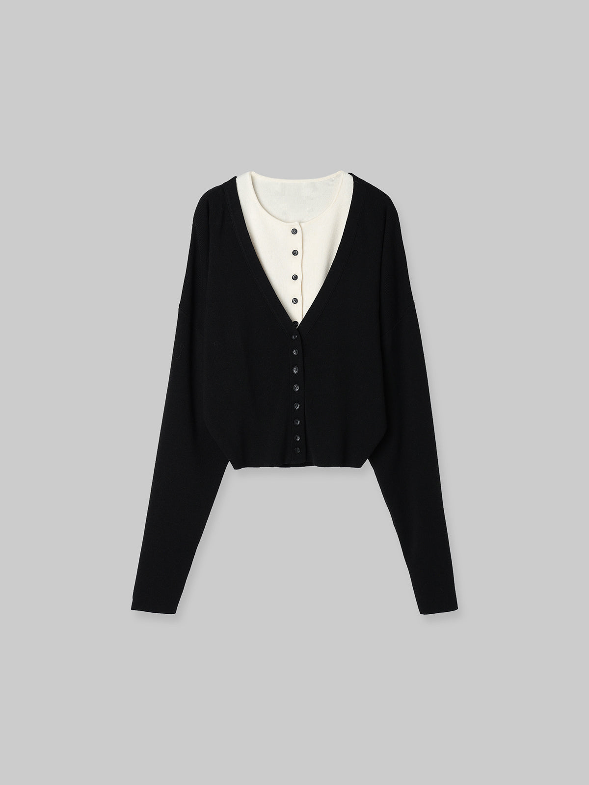 LAYERED KNIT CARDIGAN