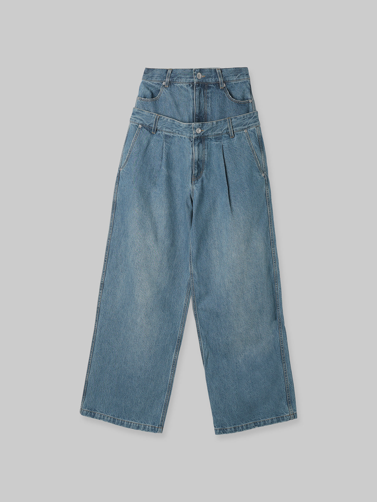 DOUBLE WAIST WIDE PANTS