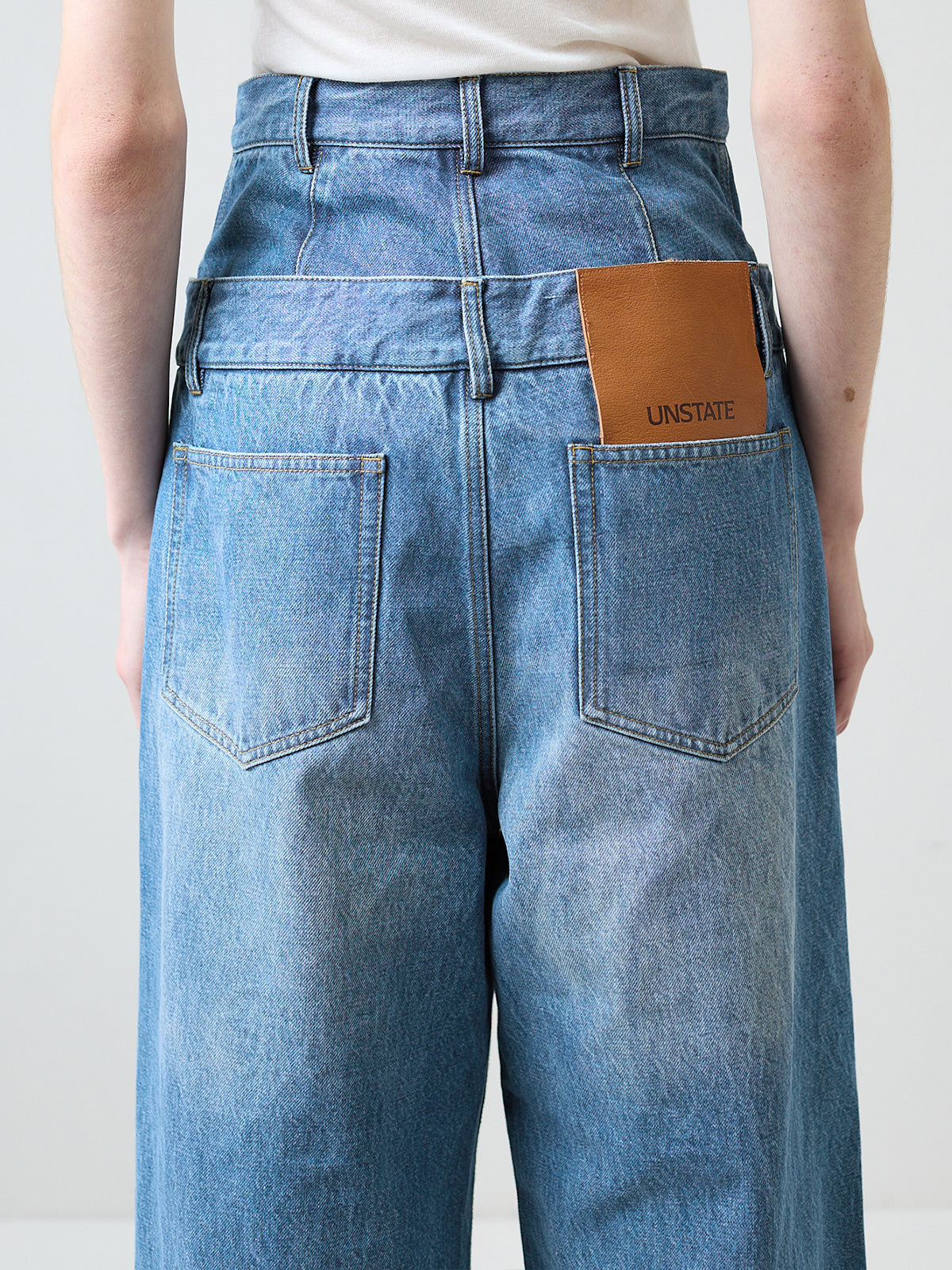 DOUBLE WAIST WIDE PANTS