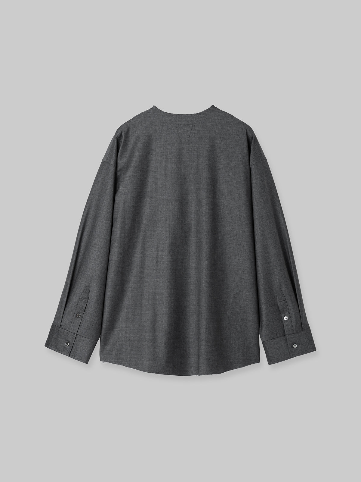 WOOL NOCOLLAR SHIRT