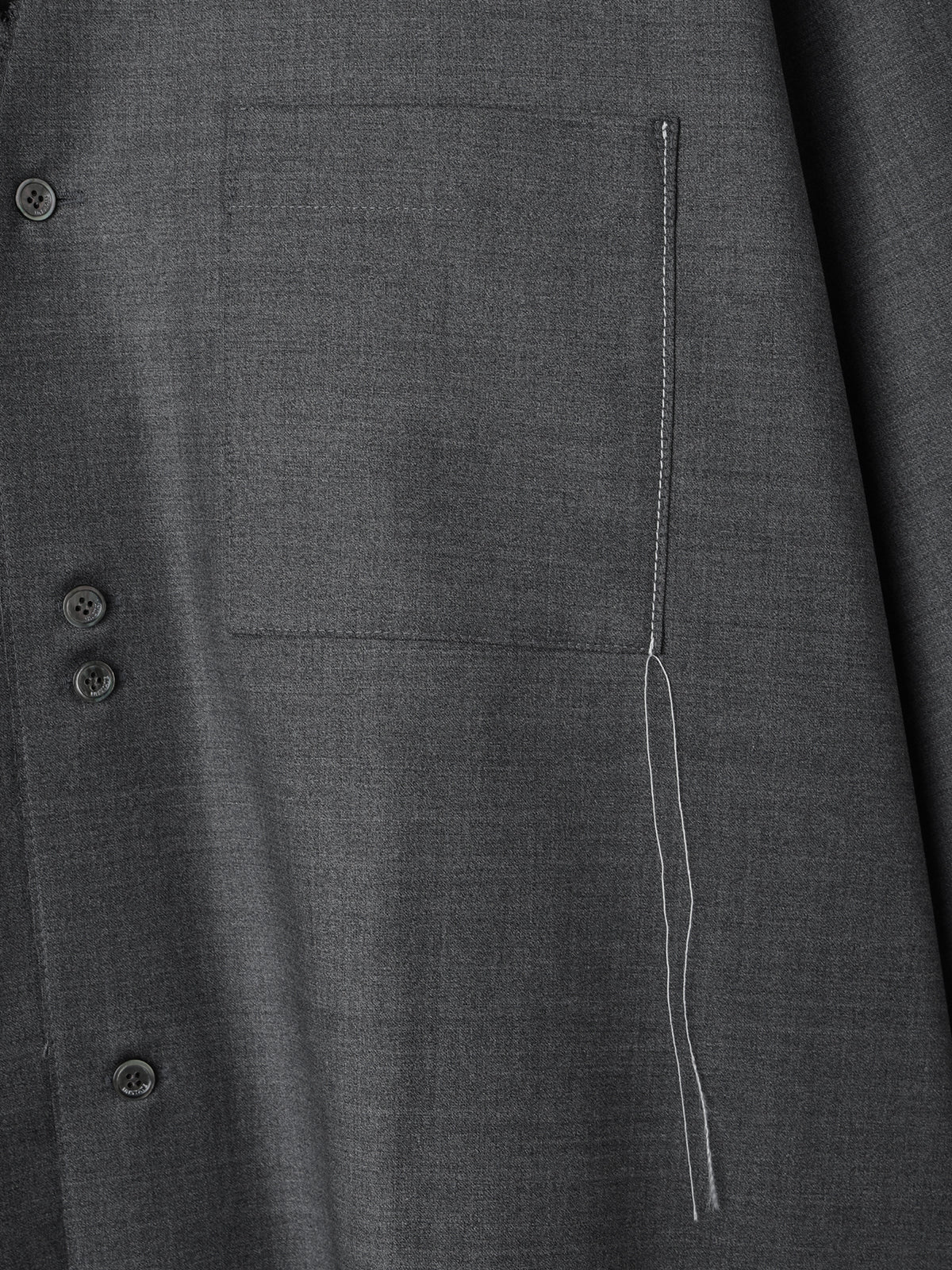 WOOL NOCOLLAR SHIRT