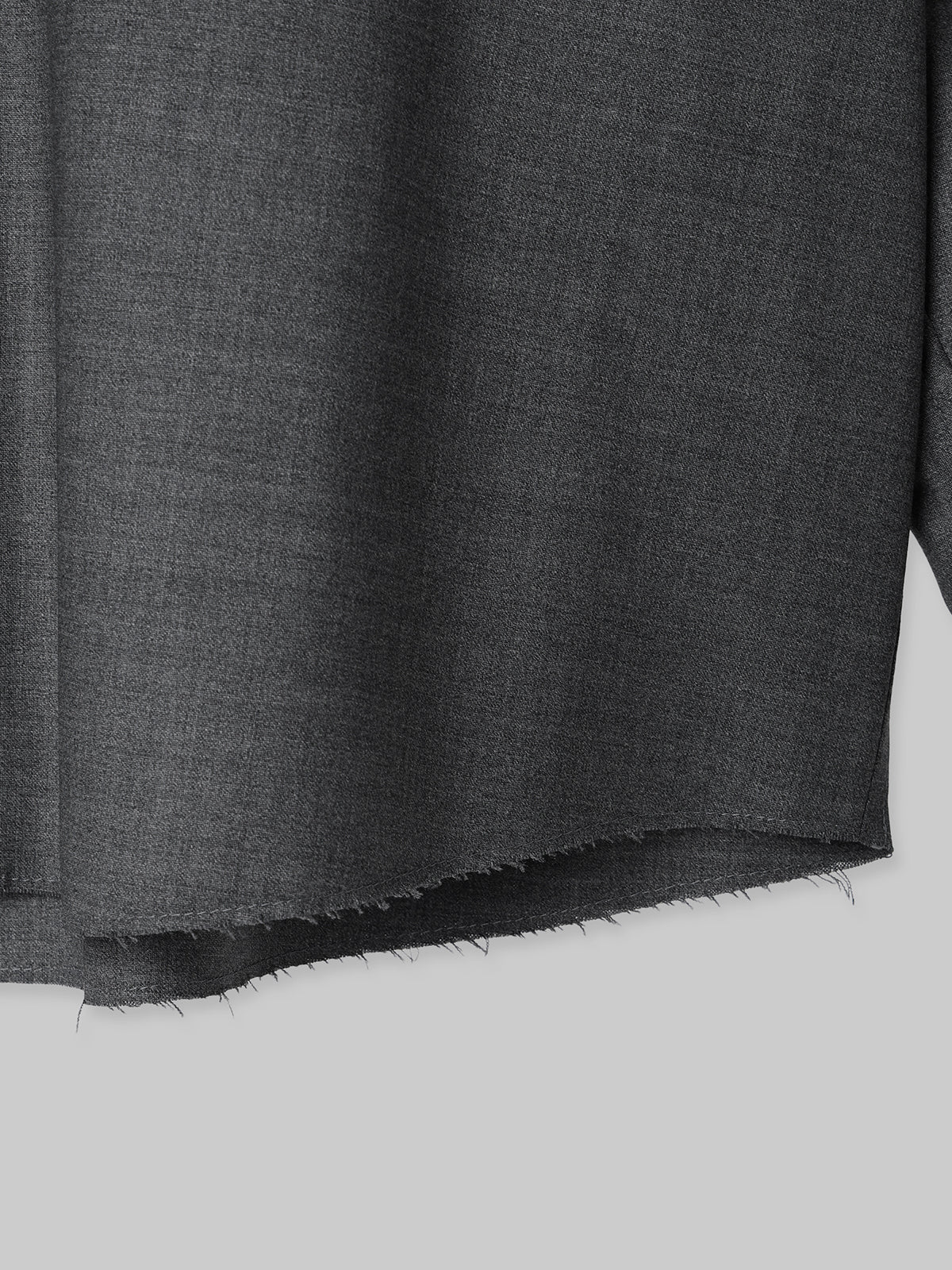WOOL NOCOLLAR SHIRT