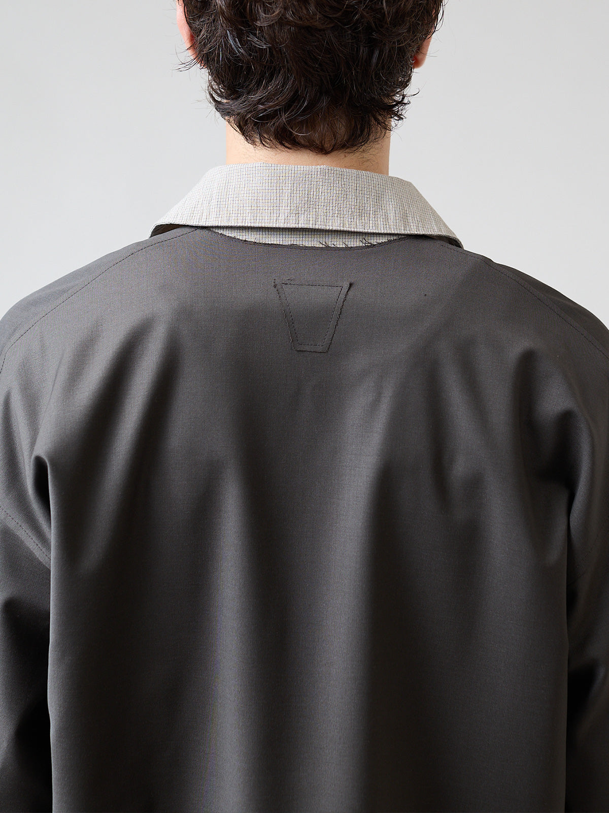 WOOL NOCOLLAR SHIRT