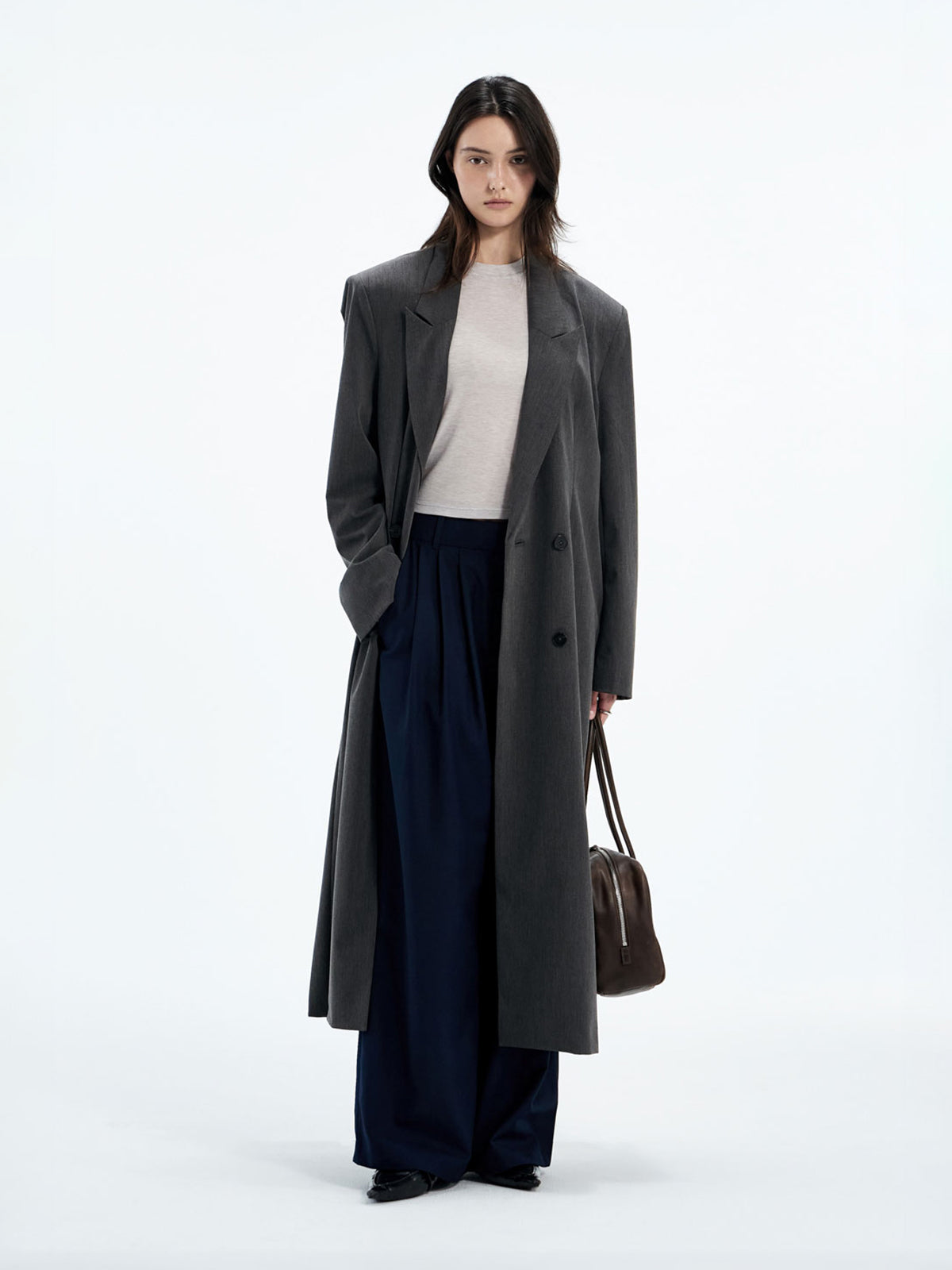 【Studio Doe】StuTurn-Up Cuff Tailored Coat