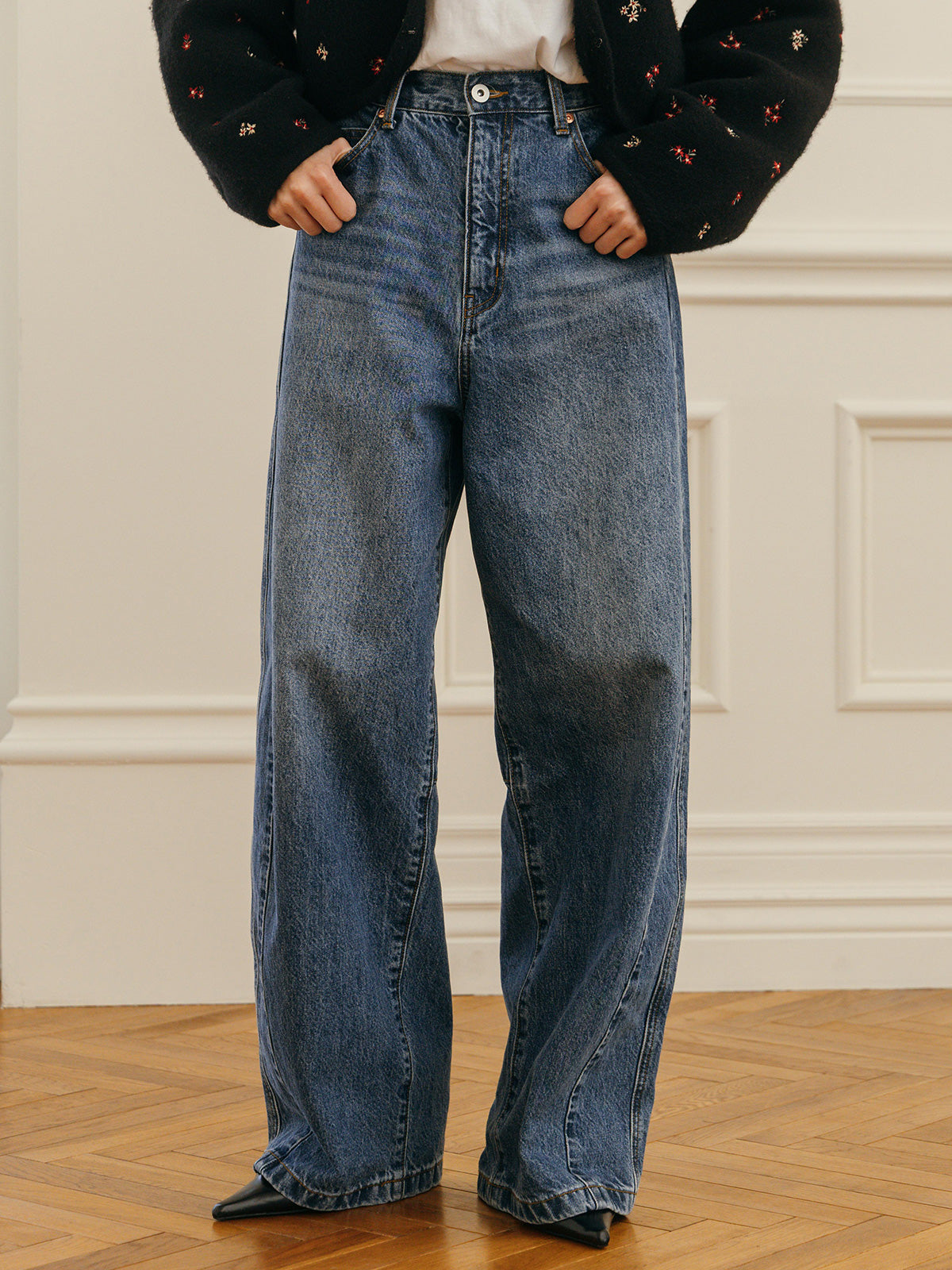 WIDE BEETLE DENIM PANTS