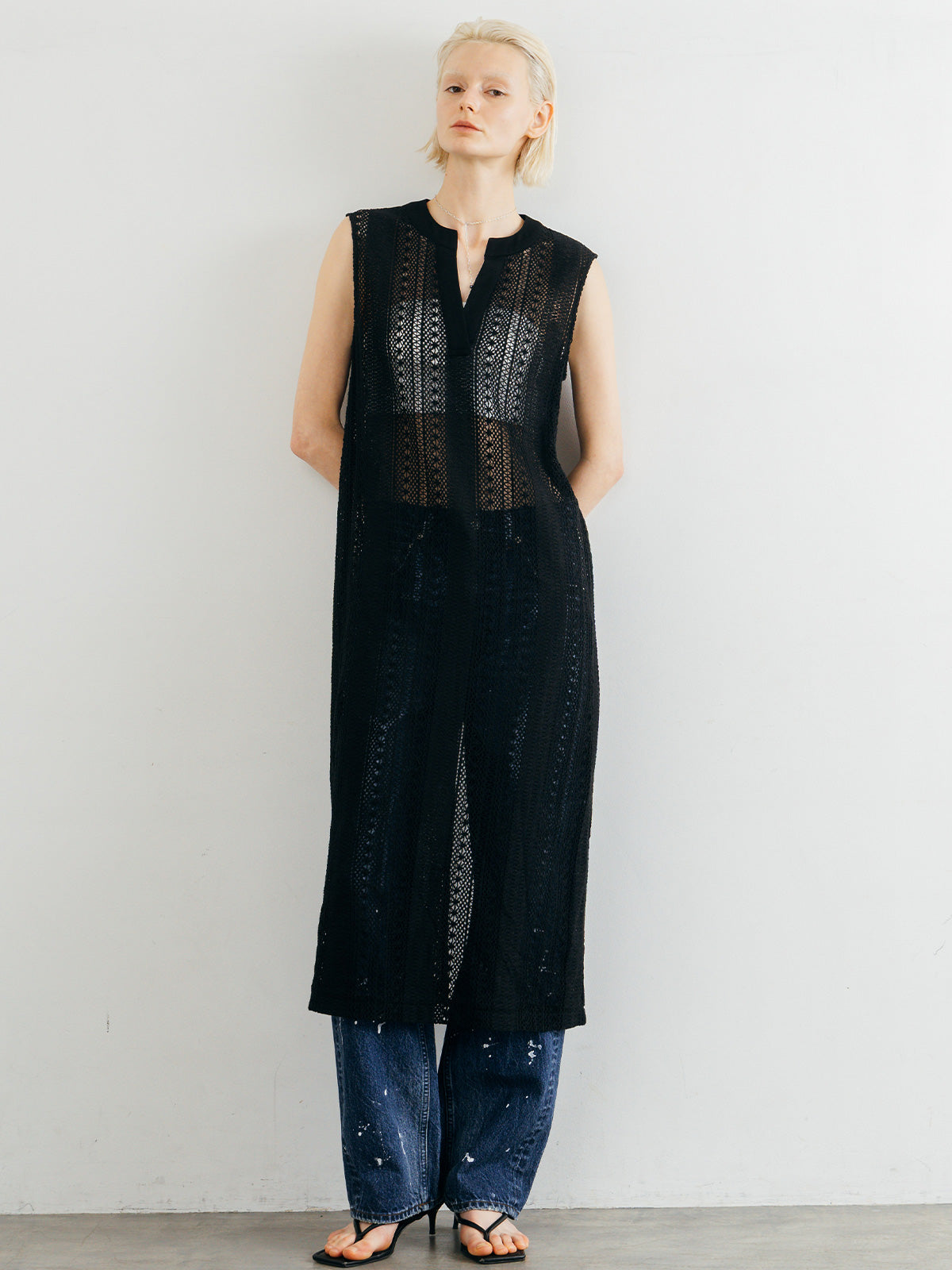 SHEER LONG ONEPIECE
