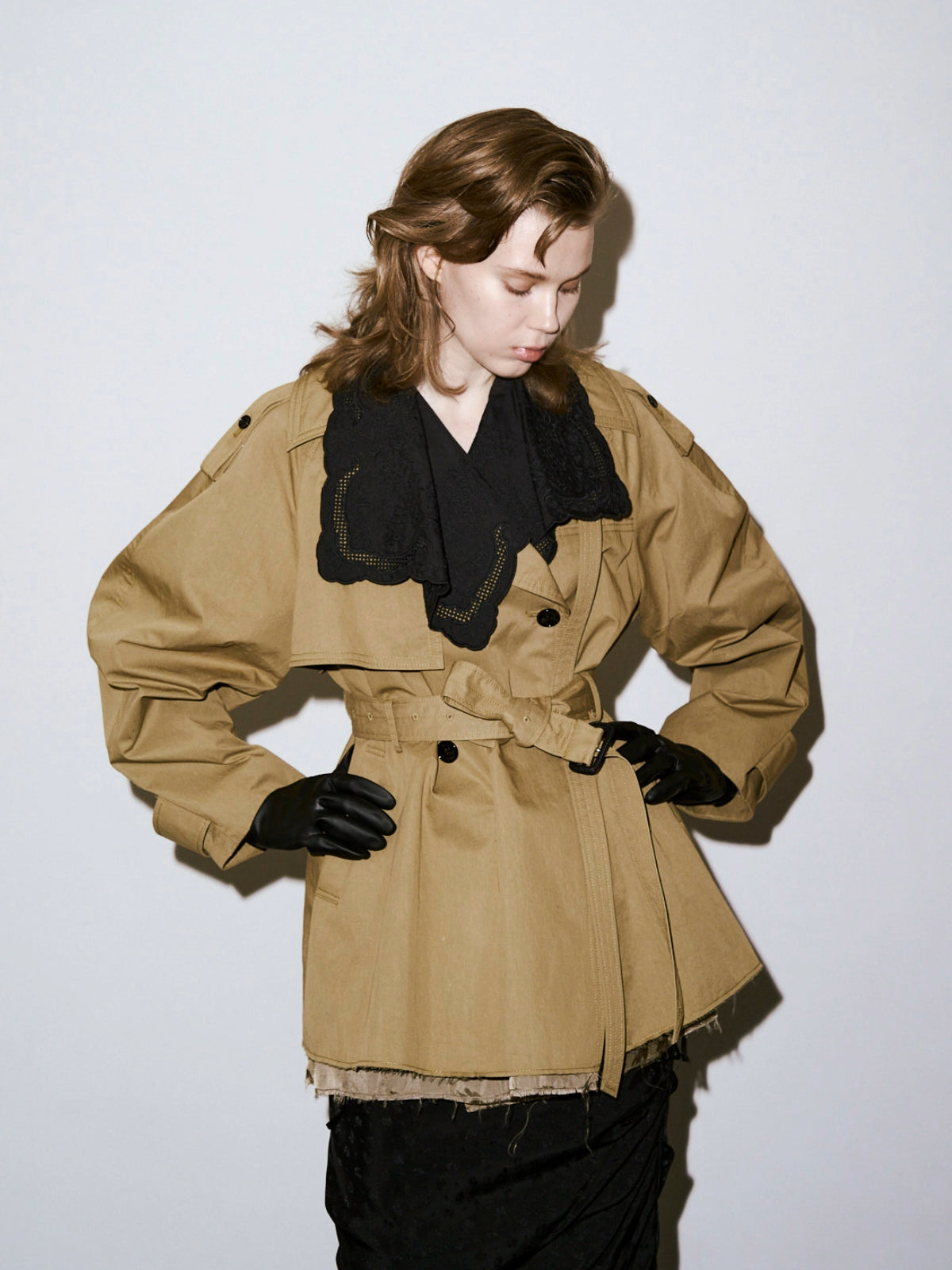 MOSQUE LACE TRENCH COAT