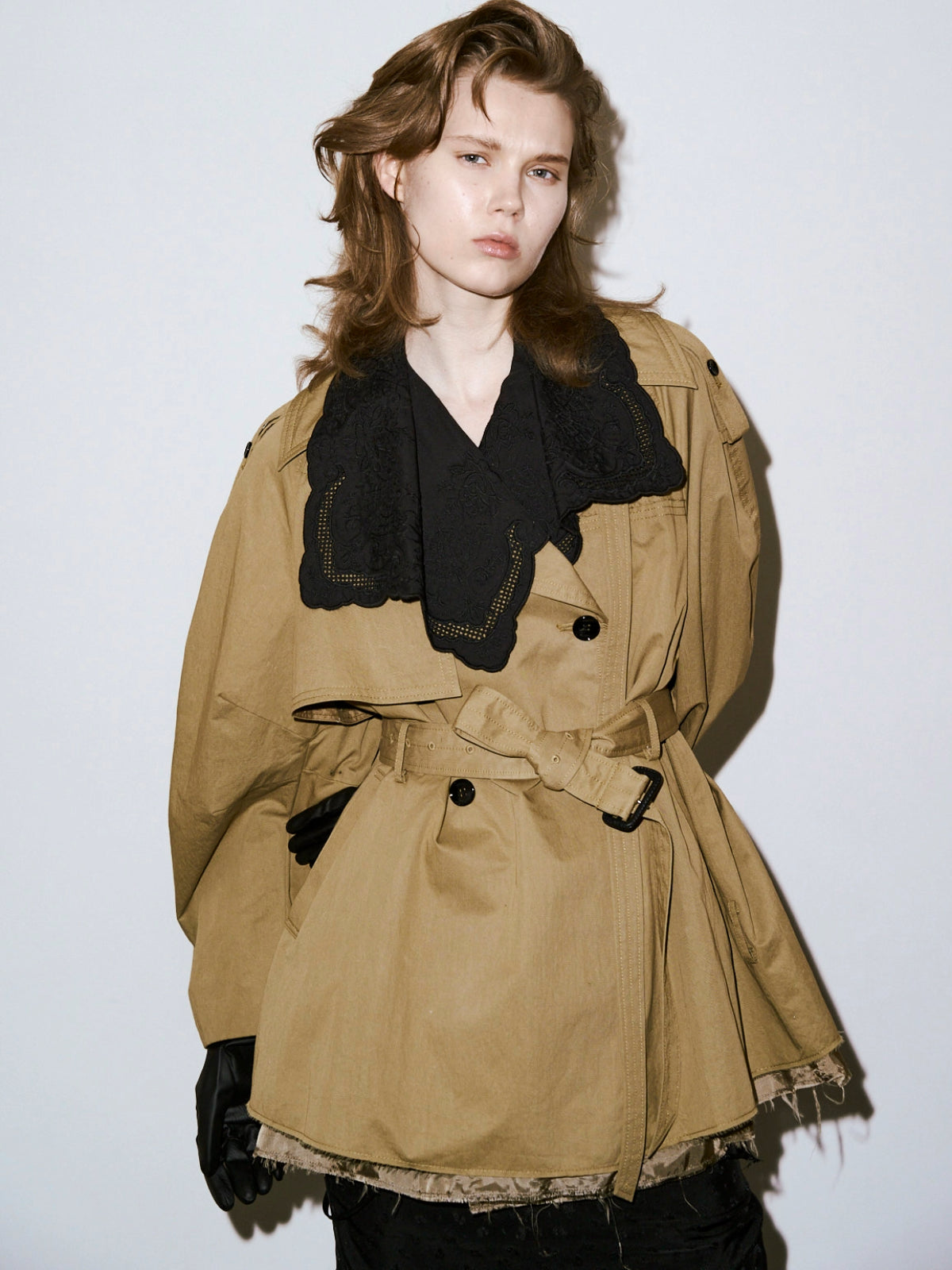 MOSQUE LACE TRENCH COAT