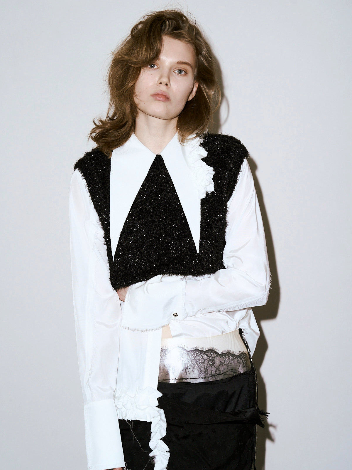 Squall lame fur knit