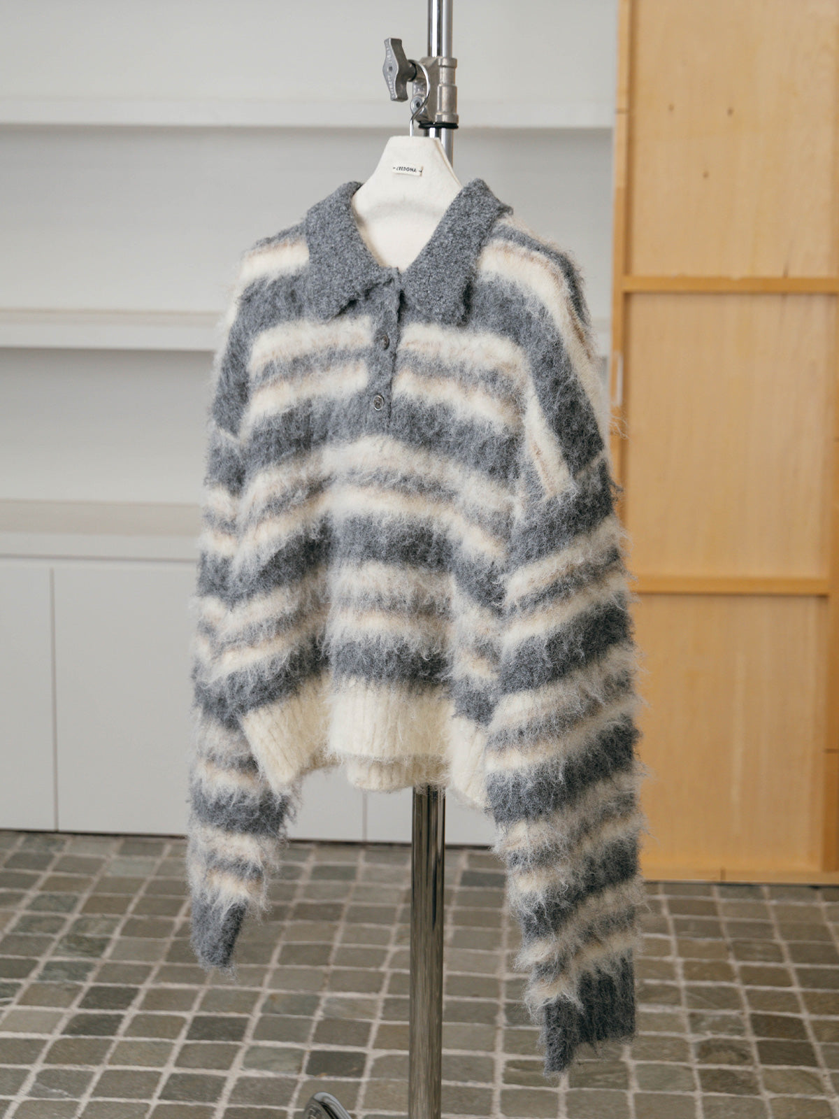 MOHAIR BORDER KNIT