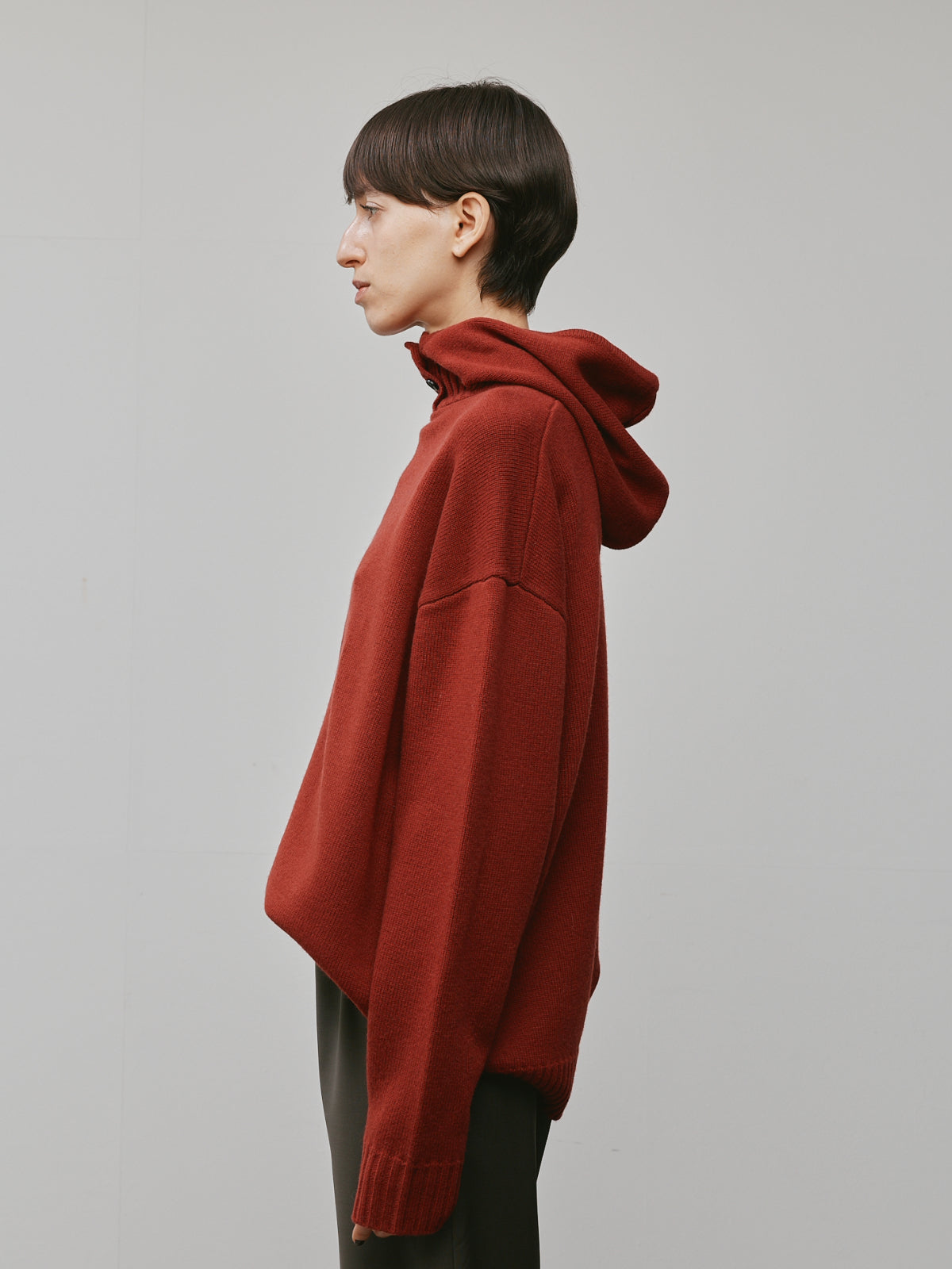 HOODIE KNIT PULLOVEER