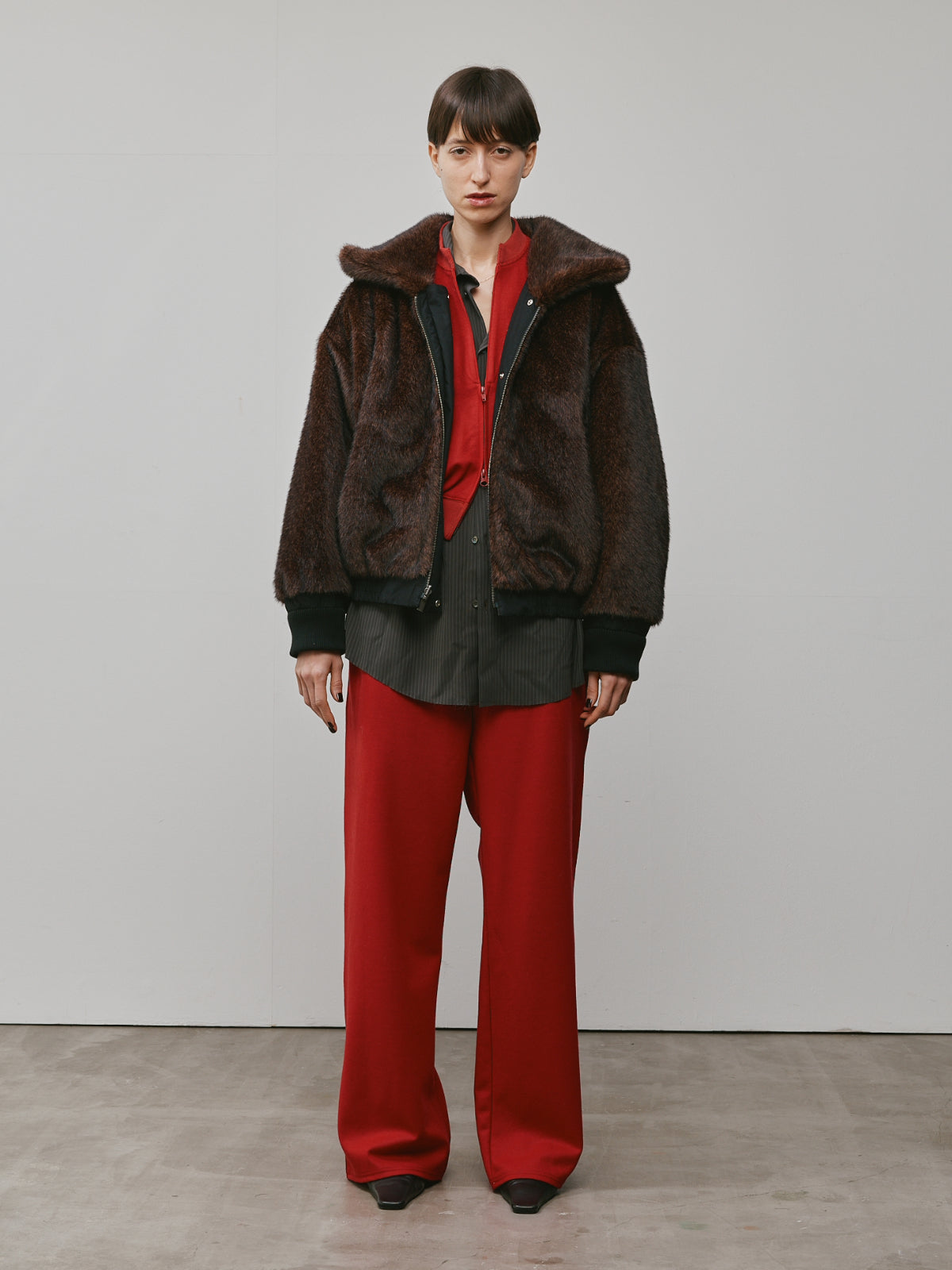 WASH COTTON FUR BOMBER