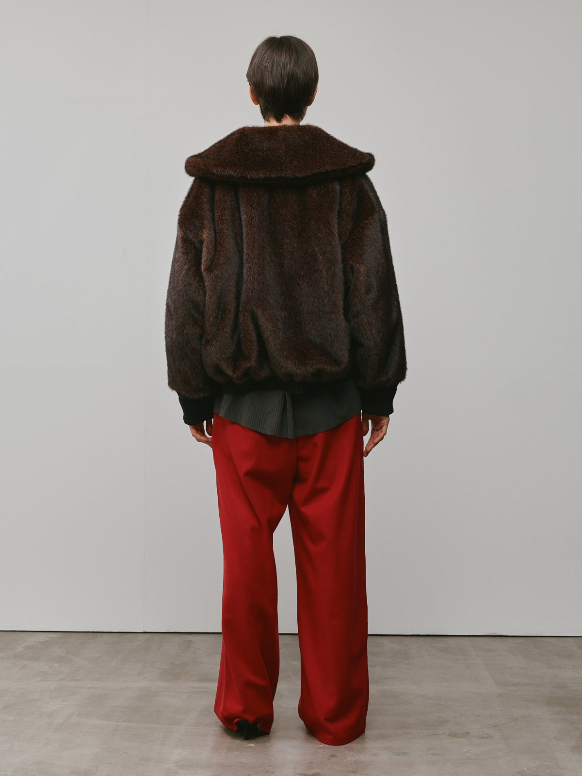 WASH COTTON FUR BOMBER