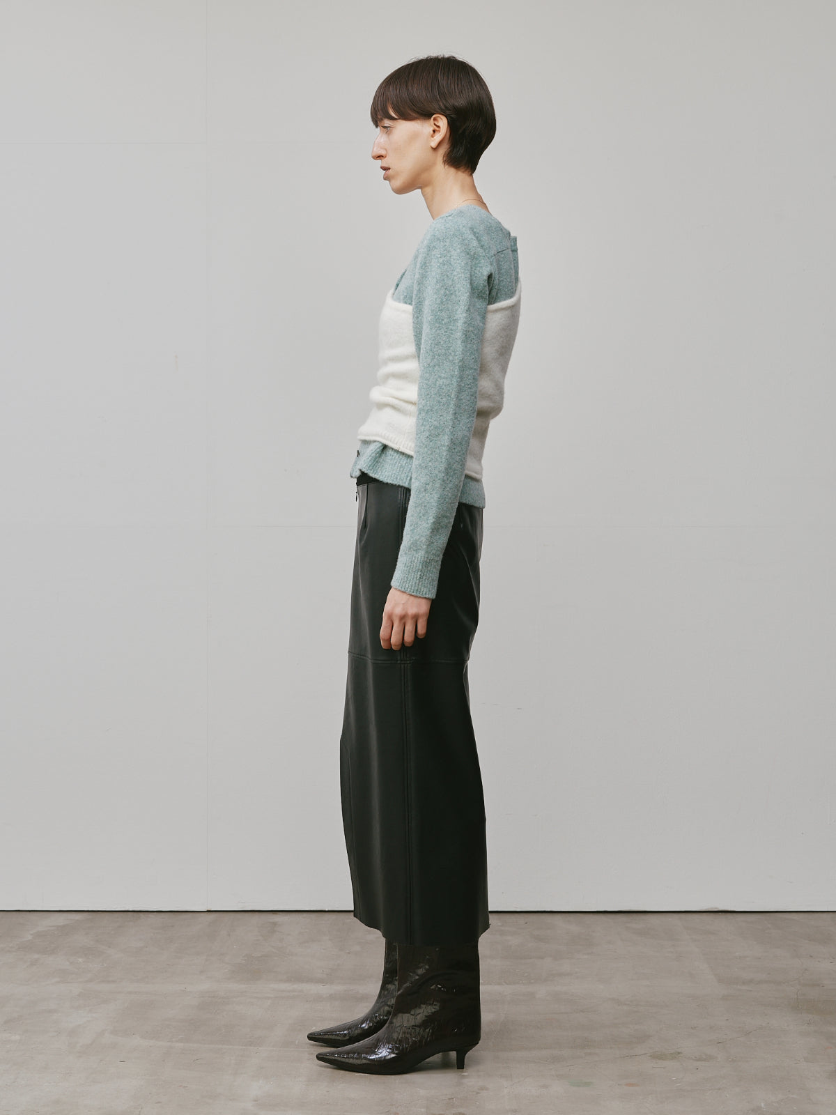 COMBINATION KNIT CARDIGAN