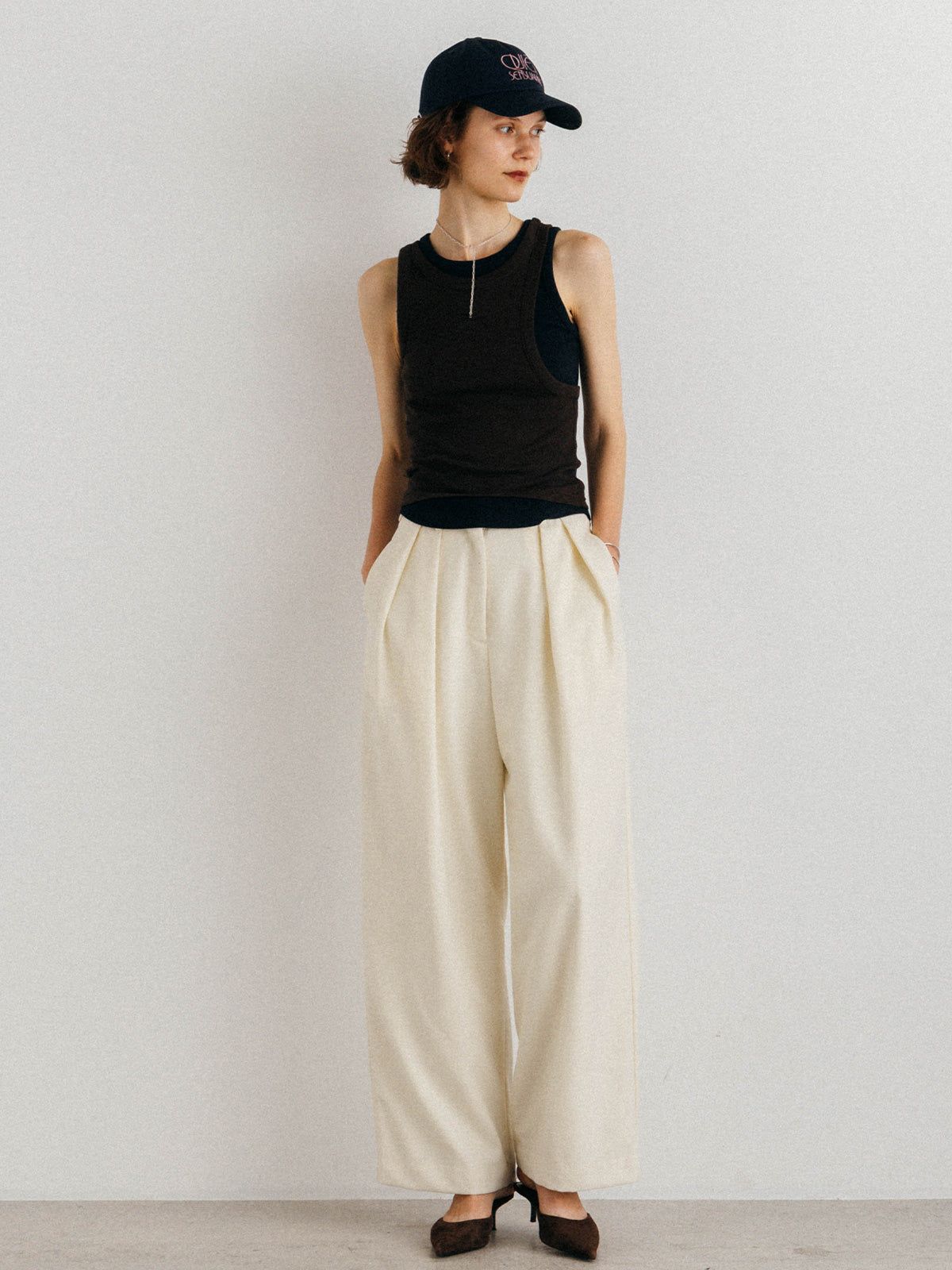 OFFSET RIB TANK TOP
