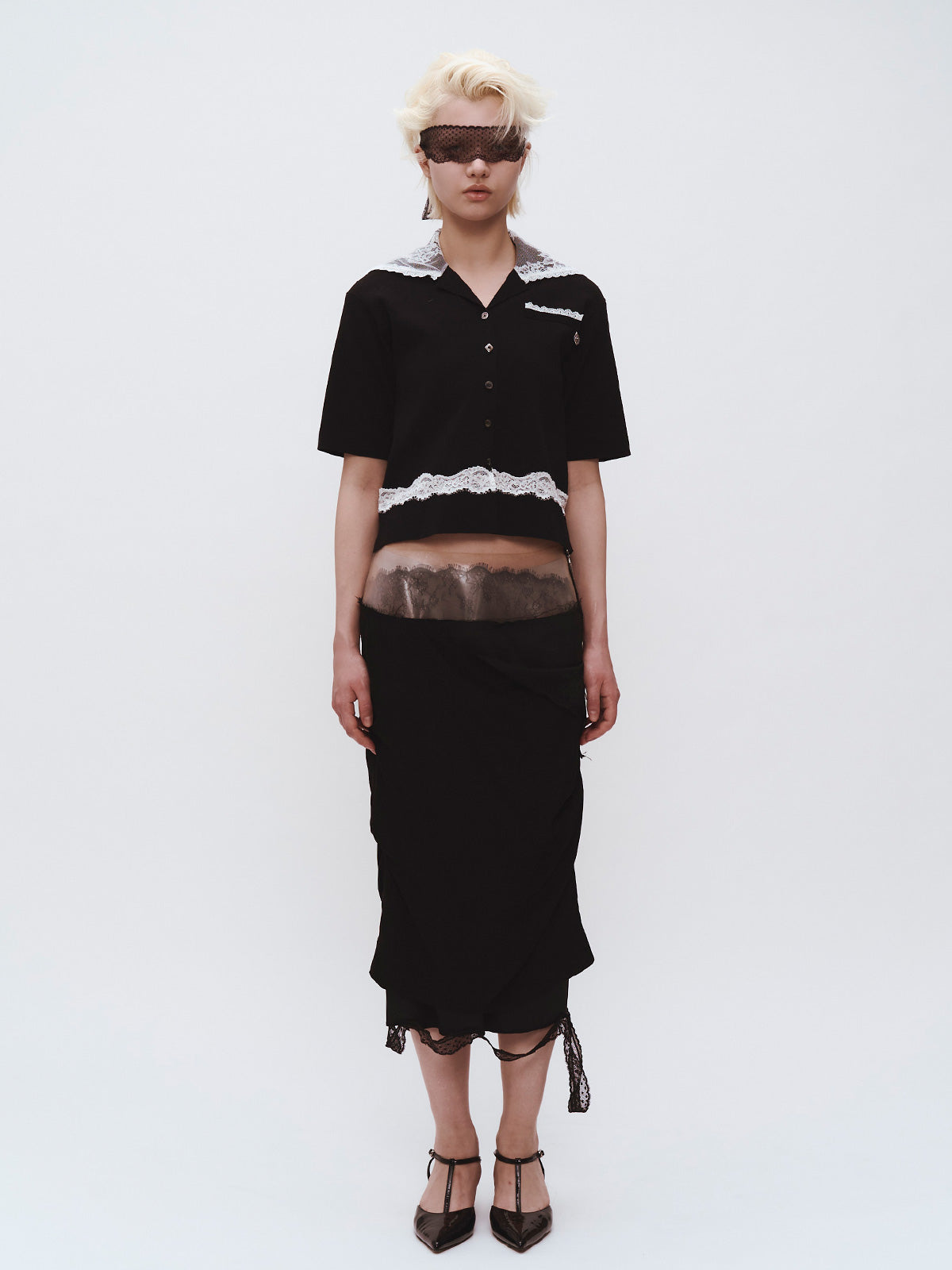 SAILOR COLLAR LACE KNIT