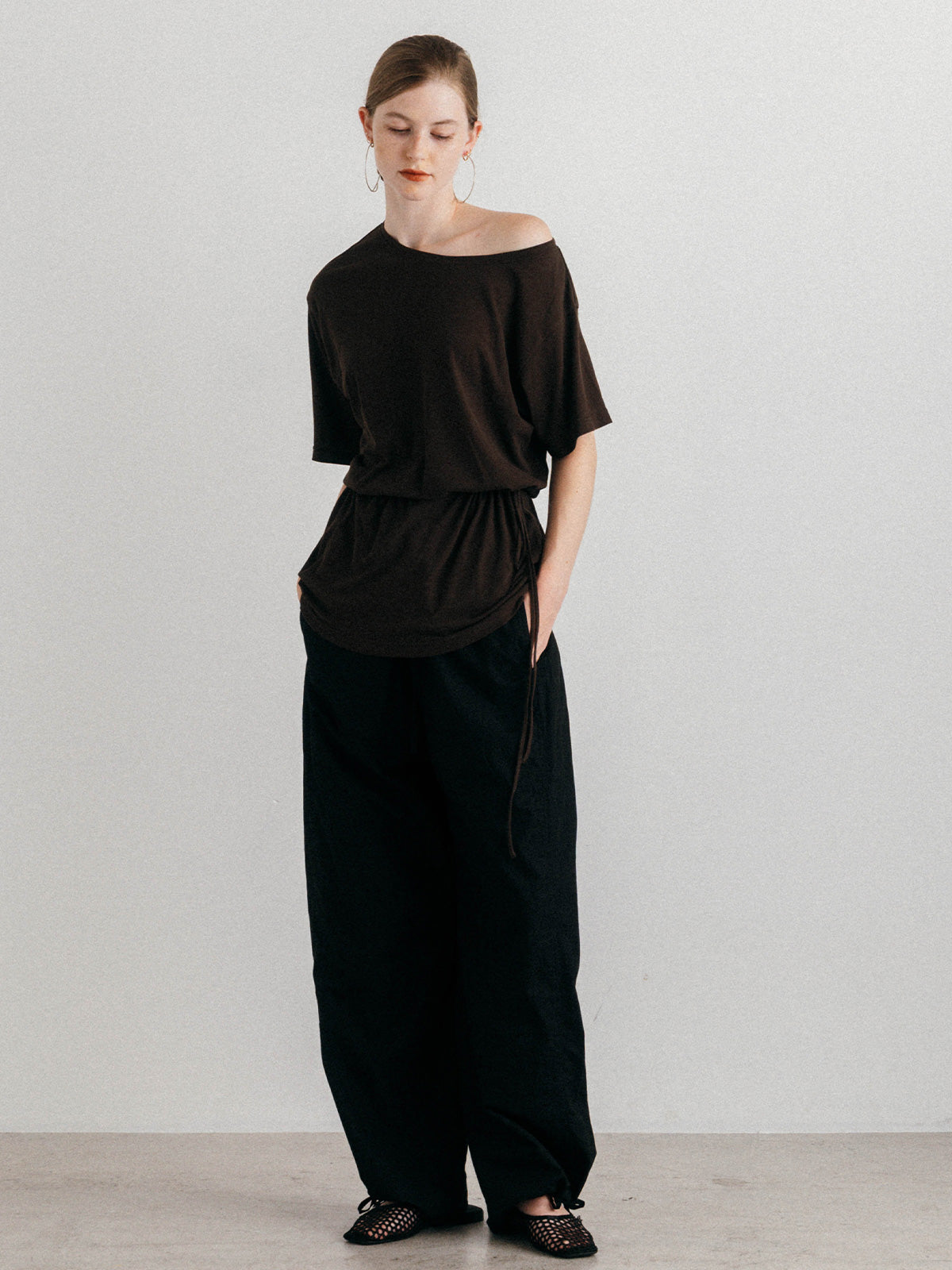 OFFSET WAIST PANTS