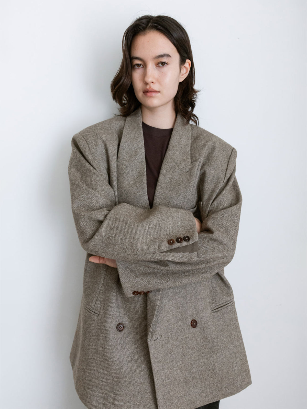 【Studio Doe】Gender Free Wool Double-Breasted Coat
